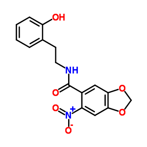 20286-81-1  N-[2-(2-hydroxyphenyl)ethyl]-6-nitro-1,3-benzodioxole-5-carboxamide