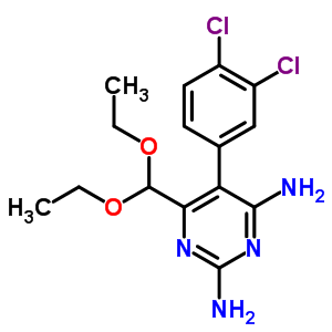 20535-53-9  5-(3,4-dichlorophenyl)-6-(diethoxymethyl)pyrimidine-2,4-diamine