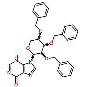 26848-06-6;26848-07-7  9-(2,3,4-tri-O-benzylpentopyranosyl)-3,9-dihydro-6H-purin-6-one