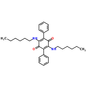 28293-27-8  2,5-bis(hexylamino)-3,6-diphenylcyclohexa-2,5-diene-1,4-dione