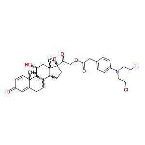 29069-22-5  11,17-dihydroxy-3,20-dioxopregna-1,4-dien-21-yl {4-[bis(2-chloroethyl)amino]phenyl}acetate