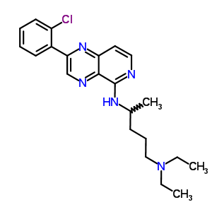 30146-48-6  N~4~-[2-(2-chlorophenyl)pyrido[3,4-b]pyrazin-5-yl]-N~1~,N~1~-diethylpentane-1,4-diamine