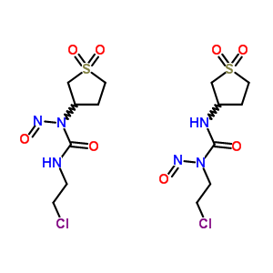 39441-95-7  1-(2-chloroethyl)-3-(1,1-dioxidotetrahydrothiophen-3-yl)-1-nitrosourea - 3-(2-chloroethyl)-1-(1,1-dioxidotetrahydrothiophen-3-yl)-1-nitrosourea (1:1)