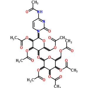 4752-90-3;4752-93-6;80064-99-9  2(1H)-pyrimidinone, 4-(acetylamino)-1-[2,3,6-tri-O-acetyl-4-O-(2,3,4,6-tetra-O-acetylhexopyranosyl)hexopyranosyl]-