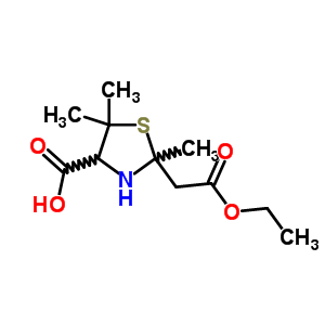 5125-61-1;59712-82-2  2-(2-ethoxy-2-oxoethyl)-2,5,5-trimethyl-1,3-thiazolidine-4-carboxylic acid