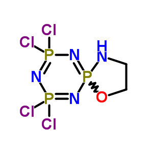 64487-59-8  7,7,9,9-tetrachloro-1-oxa-4,6,8,10-tetraaza-5lambda~5~,7lambda~5~,9lambda~5~-triphosphaspiro[4.5]deca-5,7,9-triene