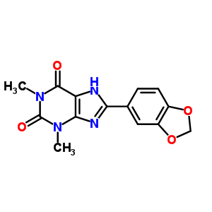 20886-69-5  8-(1,3-benzodioxol-5-yl)-1,3-dimethyl-3,7-dihydro-1H-purine-2,6-dione
