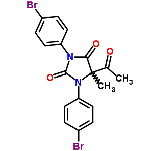 21631-64-1  5-acetyl-1,3-bis(4-bromophenyl)-5-methylimidazolidine-2,4-dione