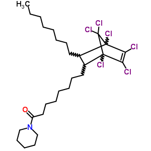25995-14-6  8-(1,4,5,6,7,7-hexachloro-3-octylbicyclo[2.2.1]hept-5-en-2-yl)-1-(piperidin-1-yl)octan-1-one