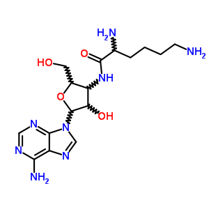 28342-86-1  2,6-diamino-N-[5-(6-amino-9H-purin-9-yl)-4-hydroxy-2-(hydroxymethyl)tetrahydrofuran-3-yl]hexanamide (non-preferred name)