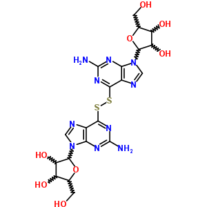 34836-98-1  2-[2-amino-6-[2-amino-9-[3,4-dihydroxy-5-(hydroxymethyl)tetrahydrofuran-2-yl]purin-6-yl]disulfanyl-purin-9-yl]-5-(hydroxymethyl)tetrahydrofuran-3,4-diol