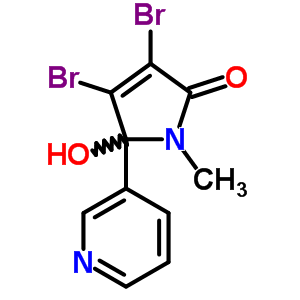 51068-13-4  3,4-dibromo-5-hydroxy-1-methyl-5-(pyridin-3-yl)-1,5-dihydro-2H-pyrrol-2-one