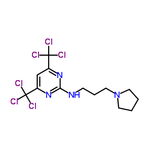 71523-72-3  N-[3-(pyrrolidin-1-yl)propyl]-4,6-bis(trichloromethyl)pyrimidin-2-amine