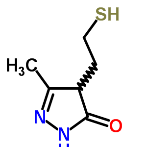7767-86-4  5-methyl-4-(2-sulfanylethyl)-2,4-dihydro-3H-pyrazol-3-one