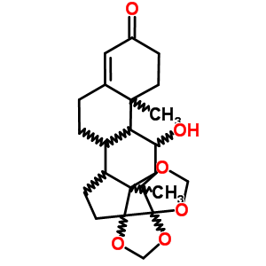 807-05-6  11-hydroxy-10,13-dimethyl-1,6,7,8,9,10,11,12,13,14,15,16-dodecahydrodispiro[cyclopenta[a]phenanthrene-17,4'-[1,3]dioxolane-5',4''-[1,3]dioxolan]-3(2H)-one