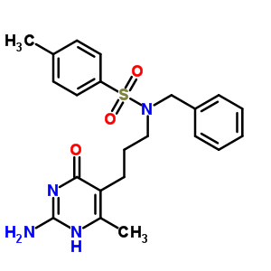 17415-94-0  N-[3-(2-amino-6-methyl-4-oxo-1,4-dihydropyrimidin-5-yl)propyl]-N-benzyl-4-methylbenzenesulfonamide