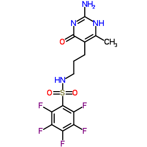 17601-25-1  N-[3-(2-amino-6-methyl-4-oxo-1,4-dihydropyrimidin-5-yl)propyl]-2,3,4,5,6-pentafluorobenzenesulfonamide