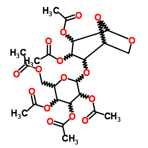 28868-67-9  2-[(acetyloxy)methyl]-6-{[3,4-bis(acetyloxy)-6,8-dioxabicyclo[3.2.1]oct-2-yl]oxy}tetrahydro-2H-pyran-3,4,5-triyl triacetate (non-preferred name)