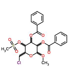 30645-05-7  methyl 2,3-di-O-benzoyl-6-chloro-6-deoxy-4-O-(methylsulfonyl)hexopyranoside