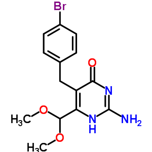 31349-23-2  2-amino-5-(4-bromobenzyl)-6-(dimethoxymethyl)pyrimidin-4(1H)-one