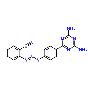 35107-30-3  2-{(1E)-3-[4-(4,6-diamino-1,3,5-triazin-2-yl)phenyl]triaz-1-en-1-yl}benzonitrile