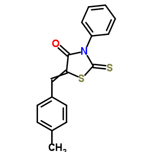 55111-69-8  5-(4-methylbenzylidene)-3-phenyl-2-thioxo-1,3-thiazolidin-4-one 55111-69-8  5-(4-methylbenzylidene)-3-phenyl-2-thioxo-1,3-thiazolidin-4-one