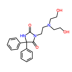 56605-10-8  3-{2-[bis(2-hydroxyethyl)amino]ethyl}-5,5-diphenylimidazolidine-2,4-dione