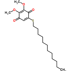 53033-65-1  5-(dodecylsulfanyl)-2,3-dimethoxycyclohexa-2,5-diene-1,4-dione 53033-65-1  5-(dodecylsulfanyl)-2,3-dimethoxycyclohexa-2,5-diene-1,4-dione