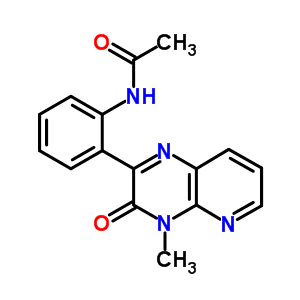 53493-76-8  N-[2-(4-methyl-3-oxo-3,4-dihydropyrido[2,3-b]pyrazin-2-yl)phenyl]acetamide