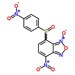 53619-55-9  4-nitro-7-[(4-nitrophenyl)sulfinyl]-2,1,3-benzoxadiazole 1-oxide