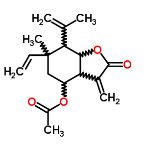 56064-68-7  6-ethenyl-6-methyl-3-methylidene-2-oxo-7-(prop-1-en-2-yl)octahydro-1-benzofuran-4-yl acetate