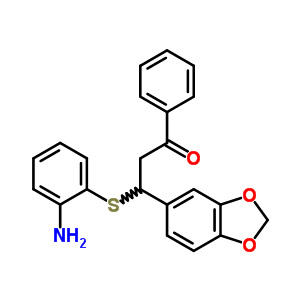 60262-56-8  3-[(2-aminophenyl)sulfanyl]-3-(1,3-benzodioxol-5-yl)-1-phenylpropan-1-one
