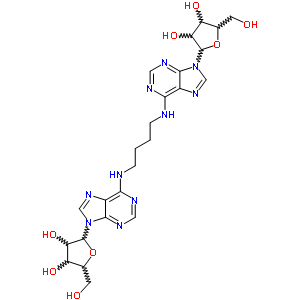 60687-65-2  (2R,3R,4S,5R,2'R,3'R,4'S,5'R)-2,2'-[butane-1,4-diylbis(imino-9H-purine-6,9-diyl)]bis[5-(hydroxymethyl)tetrahydrofuran-3,4-diol] (non-preferred name)