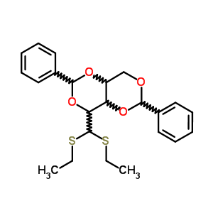 13231-45-3  4-[bis(ethylsulfanyl)methyl]-2,6-diphenyltetrahydro[1,3]dioxino[5,4-d][1,3]dioxine (non-preferred name)