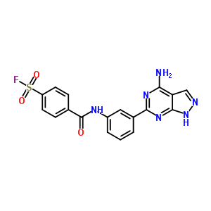 17720-50-2  4-{[3-(4-amino-1H-pyrazolo[3,4-d]pyrimidin-6-yl)phenyl]carbamoyl}benzenesulfonyl fluoride