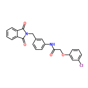 20213-42-7  2-(3-chlorophenoxy)-N-{3-[(1,3-dioxo-1,3-dihydro-2H-isoindol-2-yl)methyl]phenyl}acetamide