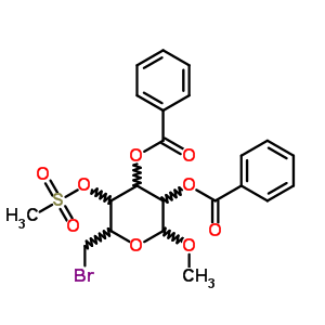 30571-99-4  methyl 2,3-di-O-benzoyl-6-bromo-6-deoxy-4-O-(methylsulfonyl)hexopyranoside