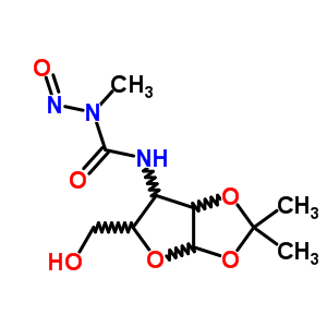 52019-07-5  3-deoxy-1,2-O-(1-methylethylidene)-3-{[methyl(nitroso)carbamoyl]amino}pentofuranose