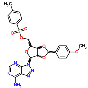 53458-46-1  3-{2,3-O-(4-methoxybenzylidene)-5-O-[(4-methylphenyl)sulfonyl]pentofuranosyl}-3H-[1,2,3]triazolo[4,5-d]pyrimidin-7-amine