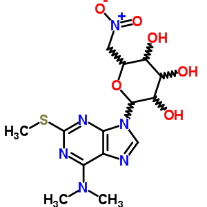 55305-19-6  9-(6-deoxy-6-nitrohexopyranosyl)-N,N-dimethyl-2-(methylsulfanyl)-9H-purin-6-amine