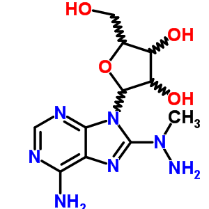 66642-57-7  8-(1-methylhydrazinyl)-9-pentofuranosyl-9H-purin-6-amine
