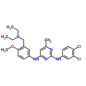 71523-79-0  N~2~-(3,4-dichlorophenyl)-N~4~-{3-[(diethylamino)methyl]-4-methoxyphenyl}-6-methylpyrimidine-2,4-diamine