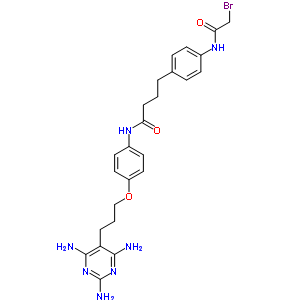 13094-55-8  4-{4-[(bromoacetyl)amino]phenyl}-N-{4-[3-(2,4,6-triaminopyrimidin-5-yl)propoxy]phenyl}butanamide