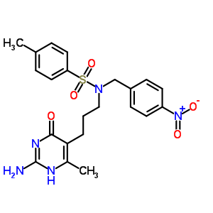 17415-81-5  N-[3-(2-amino-6-methyl-4-oxo-1,4-dihydropyrimidin-5-yl)propyl]-4-methyl-N-(4-nitrobenzyl)benzenesulfonamide