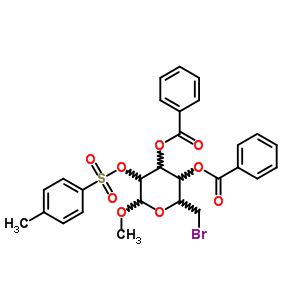 34340-08-4  methyl 3,4-di-O-benzoyl-6-bromo-6-deoxy-2-O-[(4-methylphenyl)sulfonyl]hexopyranoside