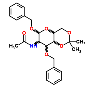 50605-13-5  benzyl 2-(acetylamino)-3-O-benzyl-2-deoxy-4,6-O-(1-methylethylidene)hexopyranoside