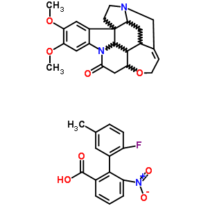 509-35-3  2'-fluoro-5'-methyl-6-nitrobiphenyl-2-carboxylic acid - 2,3-dimethoxystrychnidin-10-one (1:1)