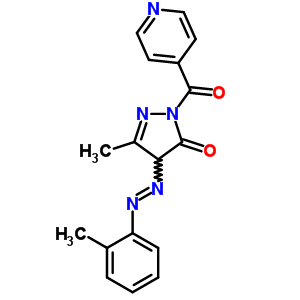 53306-97-1  5-methyl-4-[(E)-(2-methylphenyl)diazenyl]-2-(pyridin-4-ylcarbonyl)-2,4-dihydro-3H-pyrazol-3-one