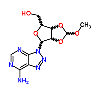 53458-43-8  3-[2,3-O-(methoxymethylidene)pentofuranosyl]-3H-[1,2,3]triazolo[4,5-d]pyrimidin-7-amine