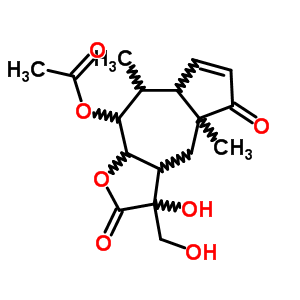 53915-43-8  3-hydroxy-3-(hydroxymethyl)-4a,8-dimethyl-2,5-dioxo-2,3,3a,4,4a,5,7a,8,9,9a-decahydroazuleno[6,5-b]furan-9-yl acetate